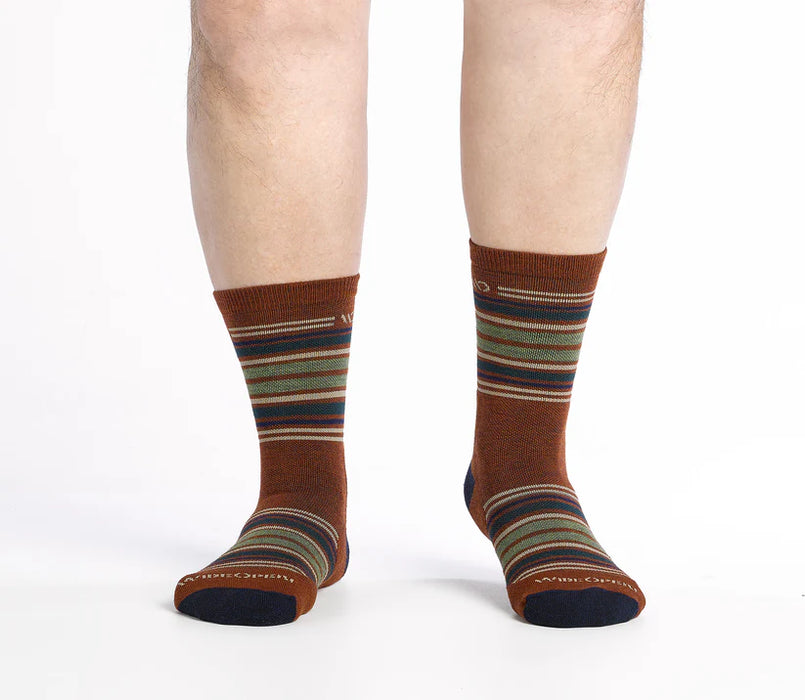 Men’s Multi Stripe Cushioned Micro Crew Socks