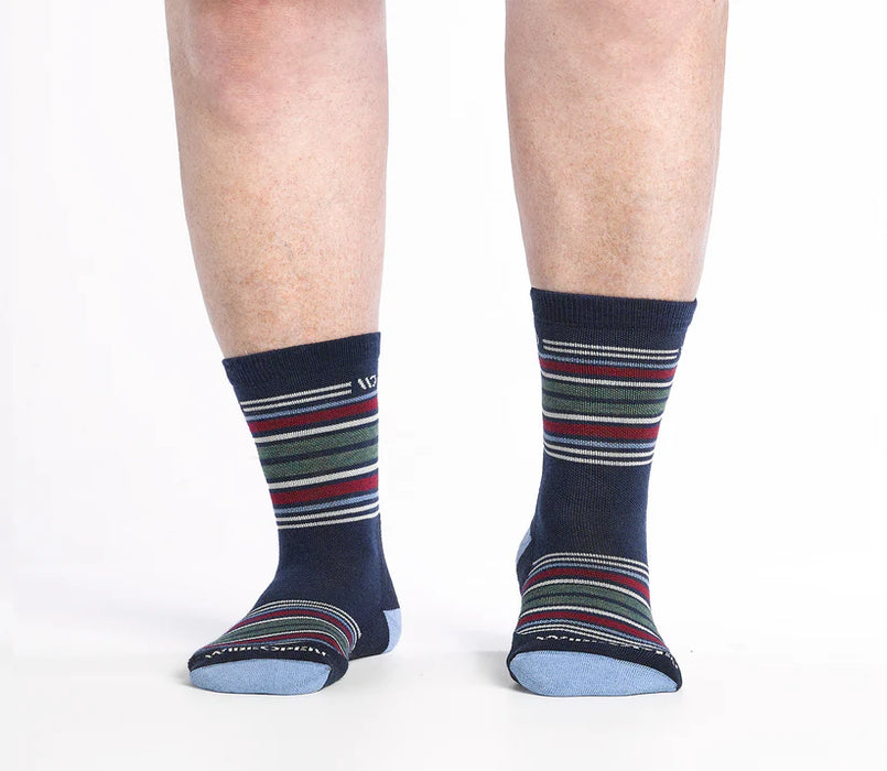 Men’s Multi Stripe Cushioned Micro Crew Socks