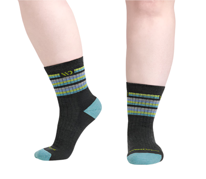 Women’s Multi Stripe Cushioned Micro Crew Socks