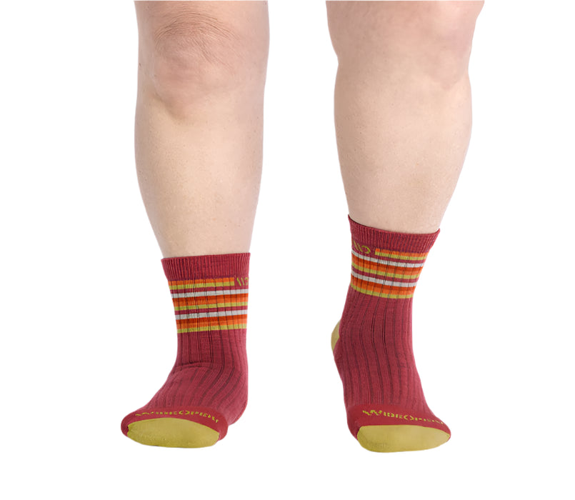 Women’s Multi Stripe Cushioned Micro Crew Socks