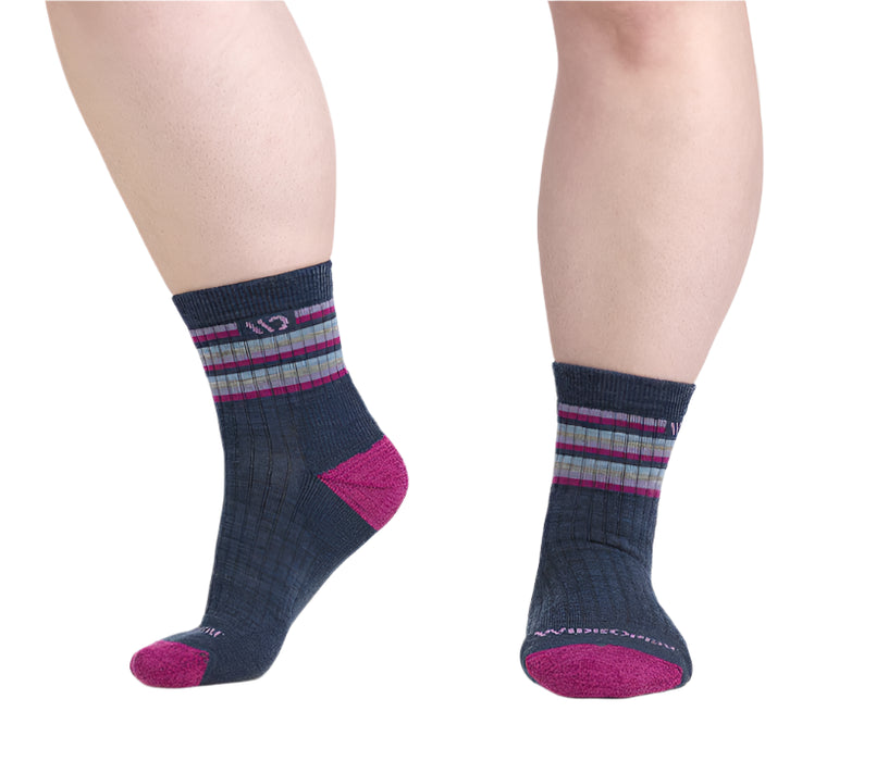 Women’s Multi Stripe Cushioned Micro Crew Socks