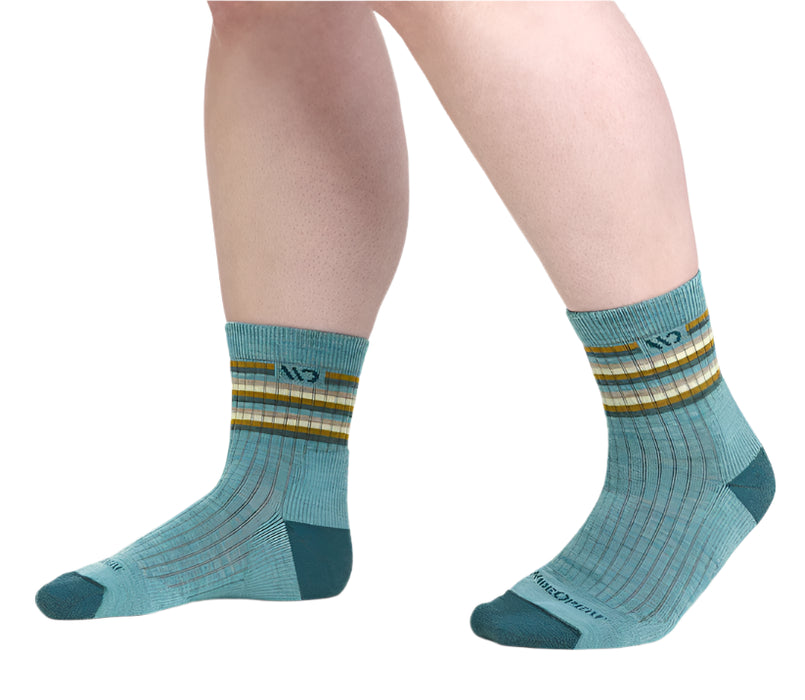 Women’s Multi Stripe Cushioned Micro Crew Socks