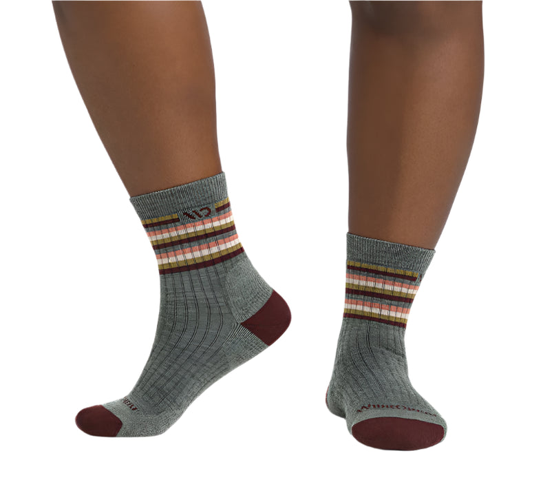 Women’s Multi Stripe Cushioned Micro Crew Socks