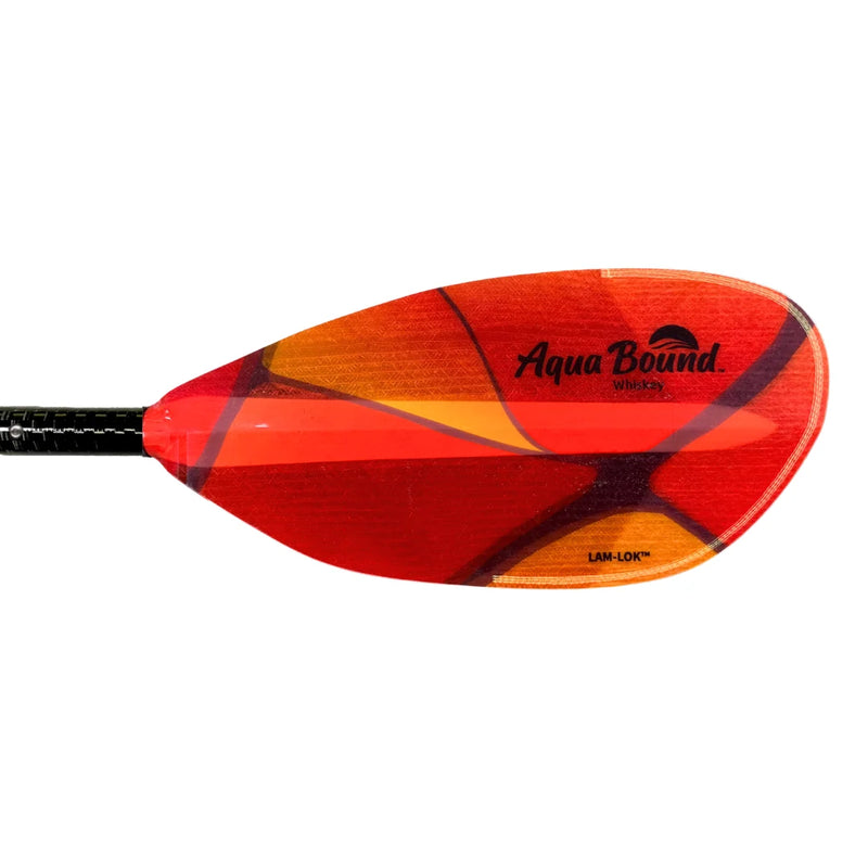 Whiskey Fiberglass 2pc Lam-Lok/Posi-Lok Carbon Shaft Kayak Paddle | Solar Flare