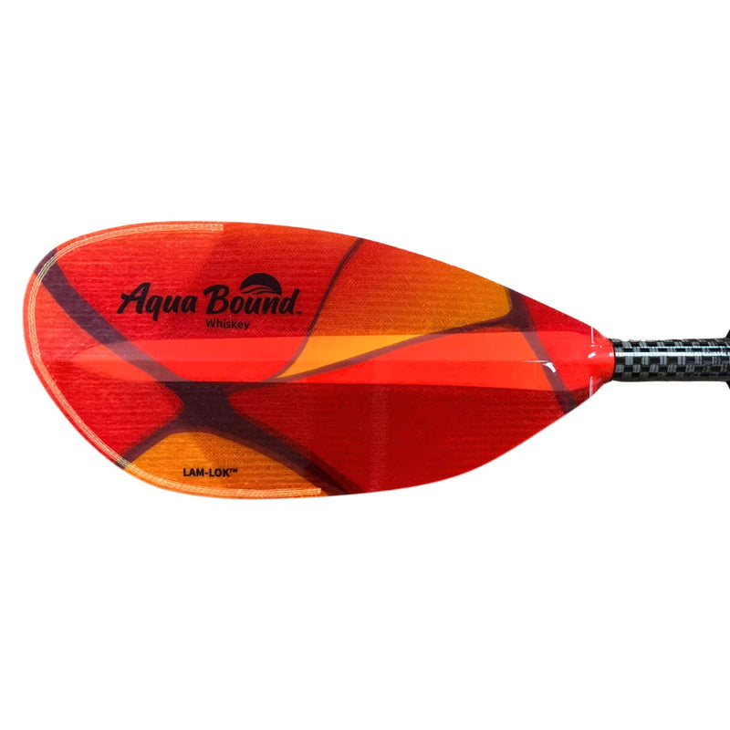 Whiskey Fiberglass 2pc Lam-Lok/Posi-Lok Carbon Shaft Kayak Paddle | Solar Flare