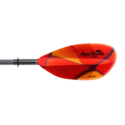 Red kayak paddle with range accents and an Aqua Bound logo on a white background.