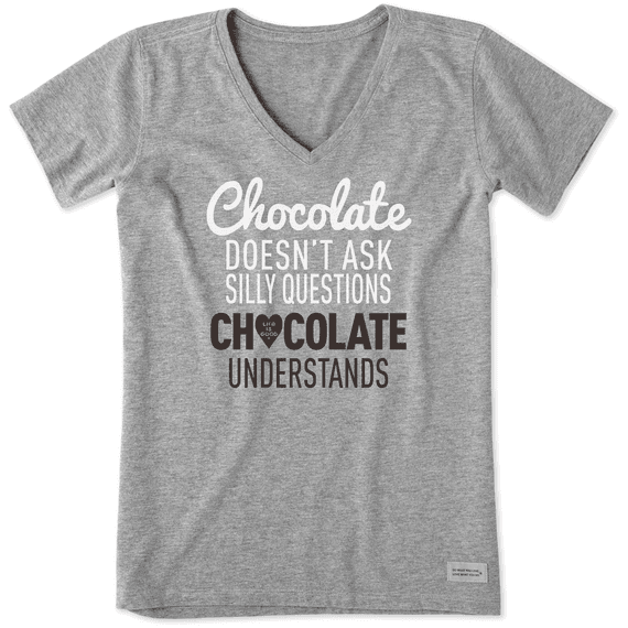 Women's Chocolate Questions Crusher V-Neck Tee