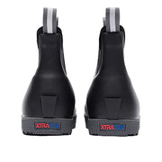Pair of black rubber boots with XTRATUF branding on a white background