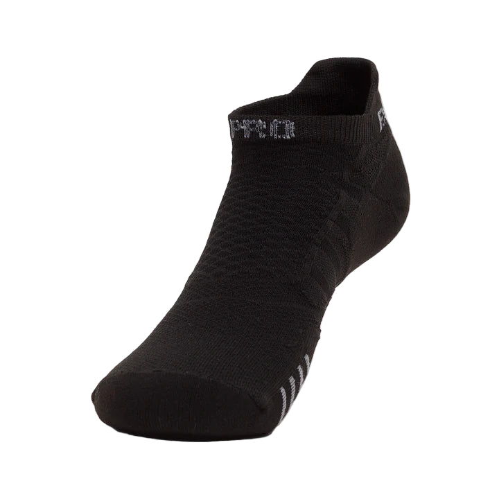Black ankle sock on a white background