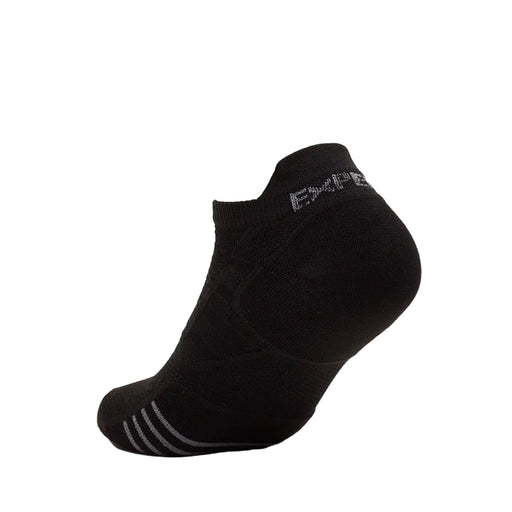 Black ankle sock on a white background
