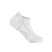 White ankle sock on a light gray background