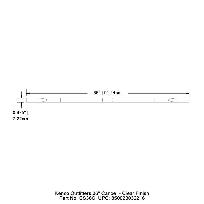 Kenco Outfitters 36" Canoe Yoke - Clear Finish