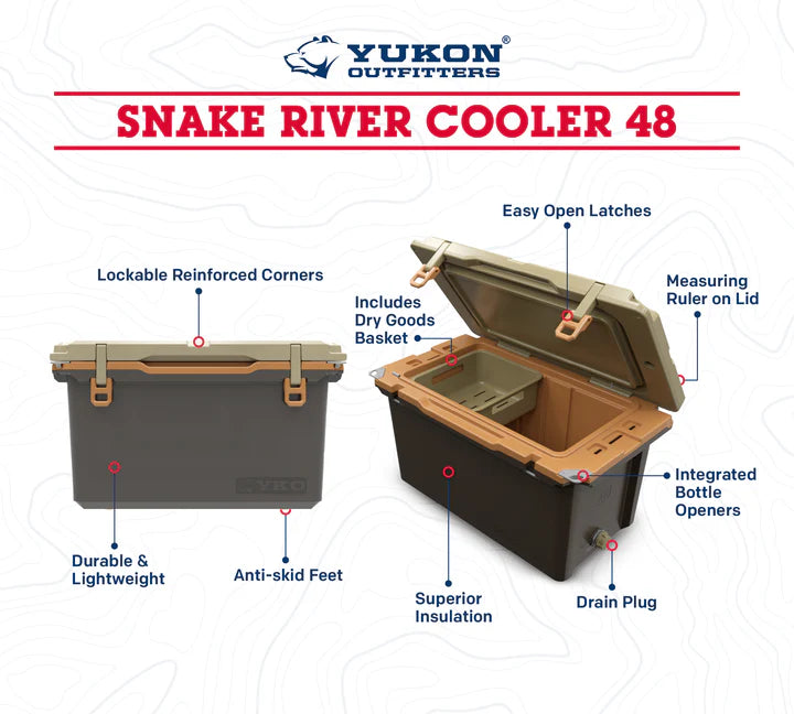 Snake River Hard Cooler 48 QT | Whiskey