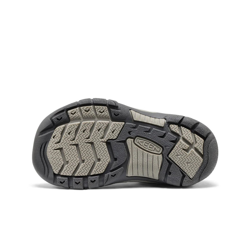 keen kids close toe sandal light blue with light grey and dark gray sole and ascents  