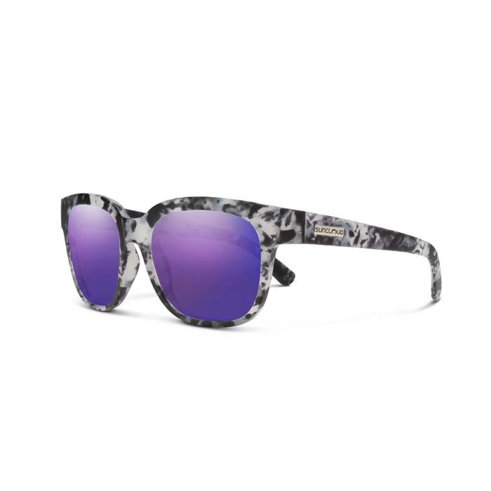 Affect Sunglasses | Matte Ice Tortoise with Polarized Purple Mirror Lenses