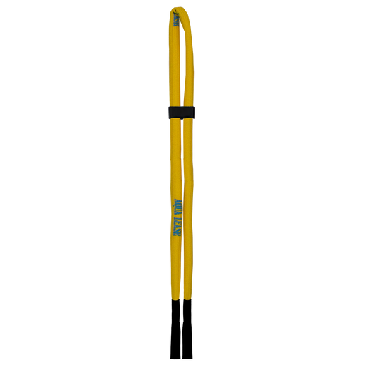 Yellow colored waterproof leash against a white background. 