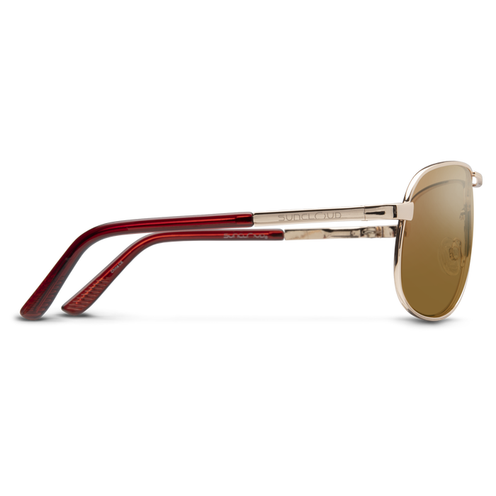 Aviator Sunglasses | Gold with Polarized Brown Lenses