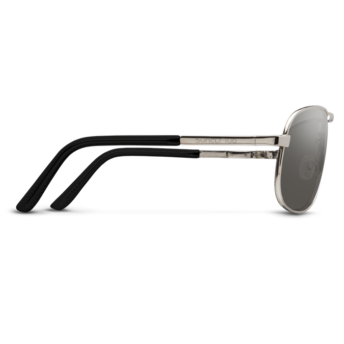 Aviator Sunglasses | Silver with Polarized Gray Lenses