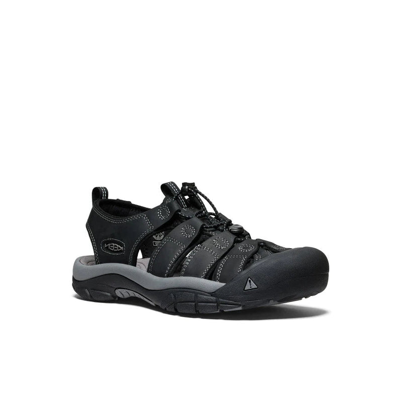 Men's Newport Leather Sandals | Black Steel Grey