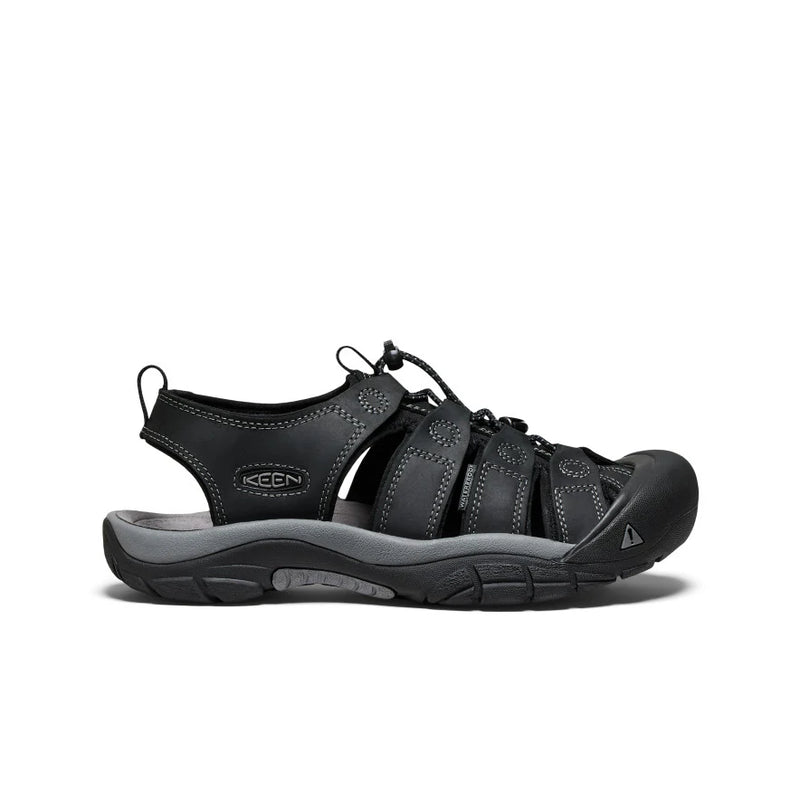 Men's Newport Leather Sandals | Black Steel Grey