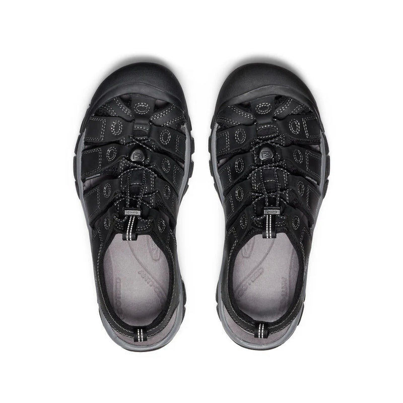 Men's Newport Leather Sandals | Black Steel Grey