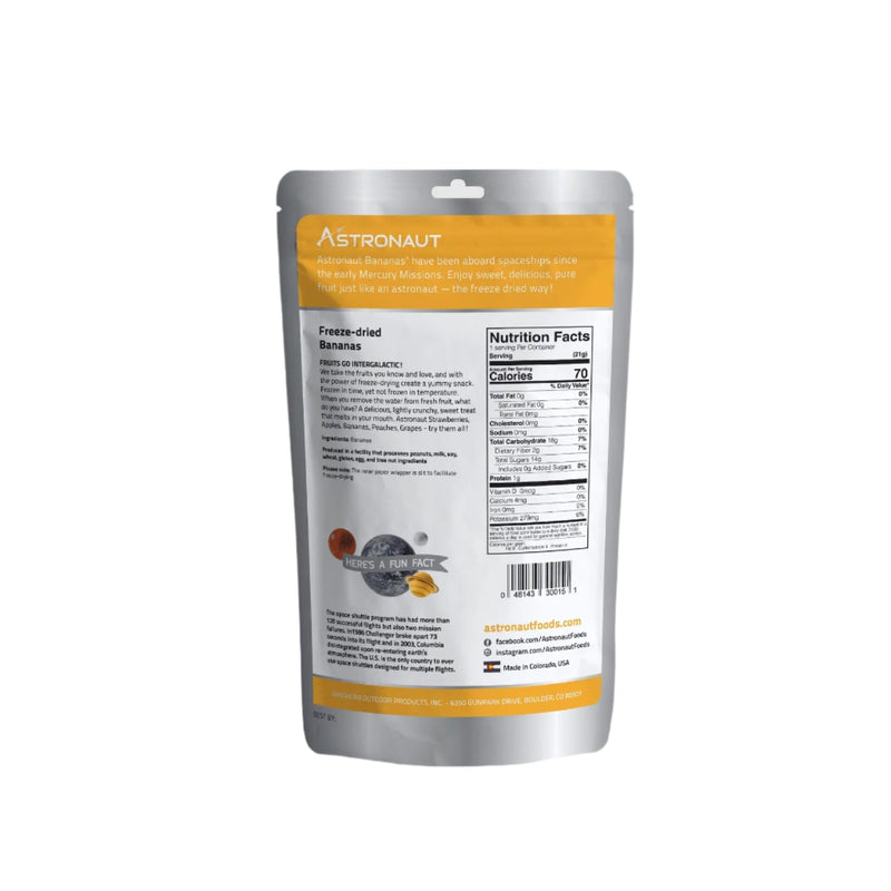 Astronaut Freeze Dried Bananas