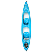 Light blue kayak with 2 seats