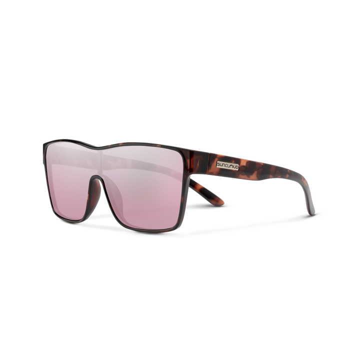Biff Sunglasses | Tortoise with Polarized Pink Gold Mirror Lenses