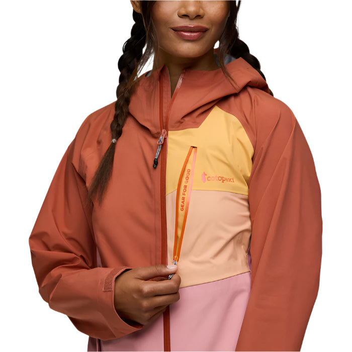 Women's Impermeo Hooded Shell Jacket 3L | Faded Brick Rose