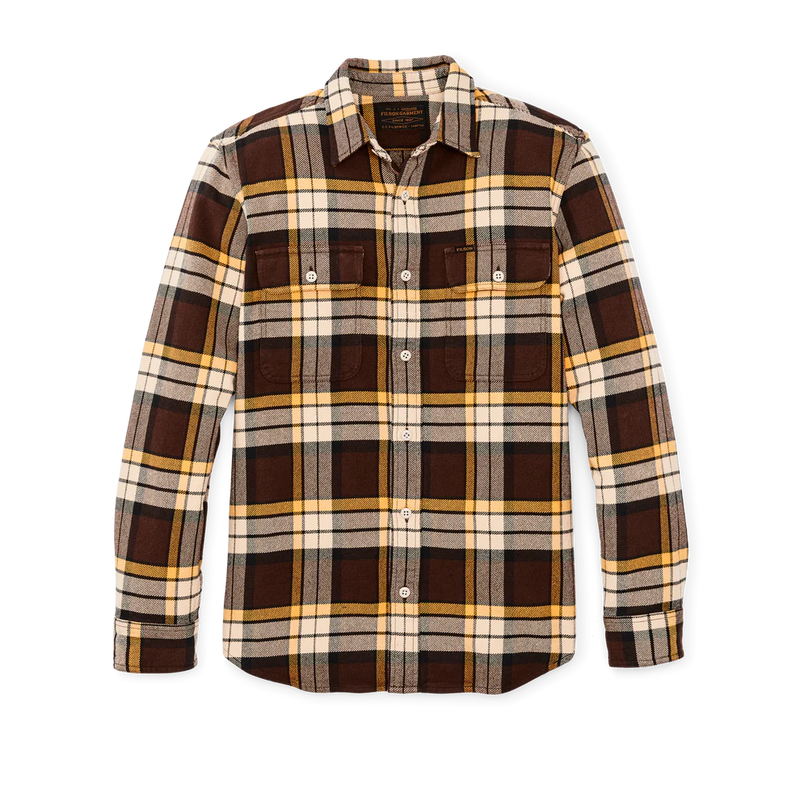 Filson Men's Vintage Flannel Work Shirt | BROWN YELLOW