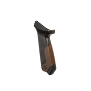 Black and brown grip on a white background