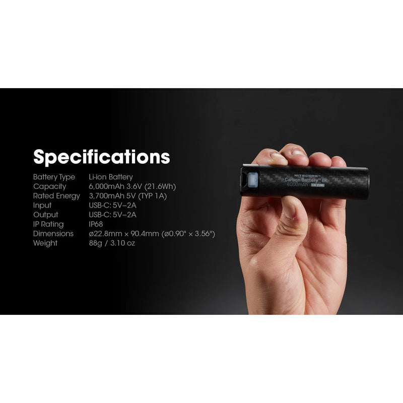6K mAh Power Supply | Black
