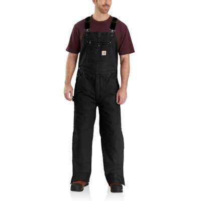 Carhartt Men's Insulated Bib Overall Loose Fit Duck 3 Warmest Rating 104031 Black