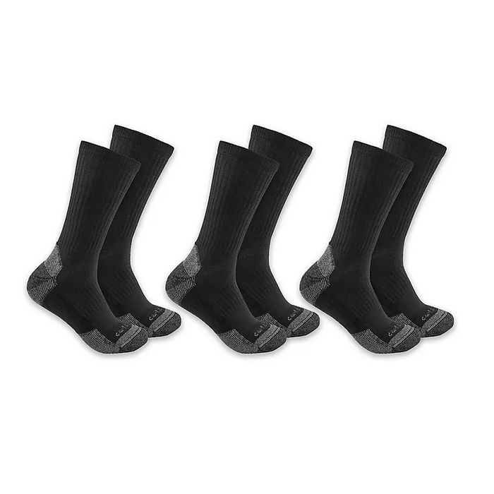 Midweight Cotton Blend Crew Sock 3-Pack