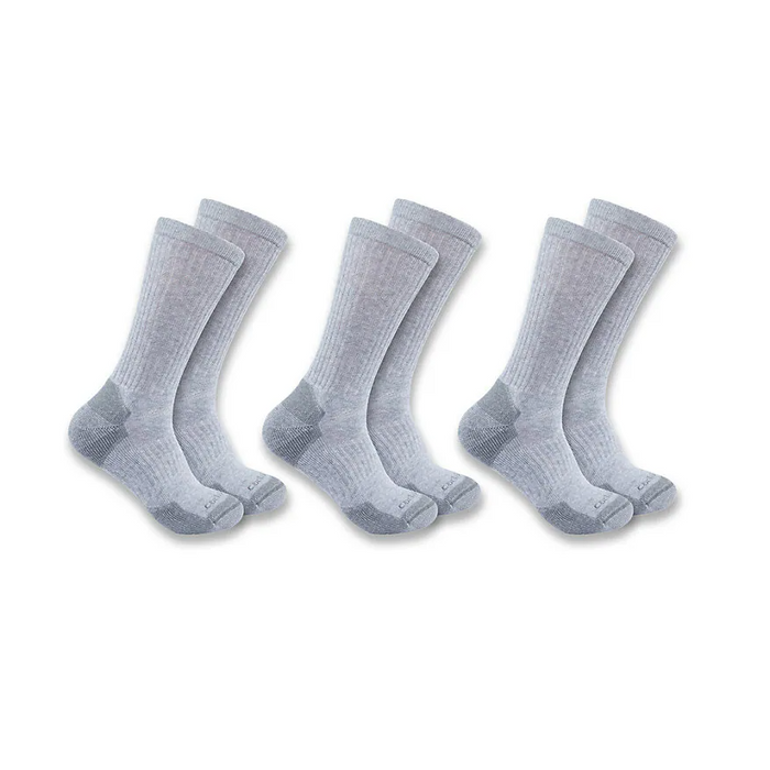 Midweight Cotton Blend Crew Sock 3-Pack