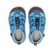 keen kids close toe sandal light blue with light grey and dark gray sole and ascents  