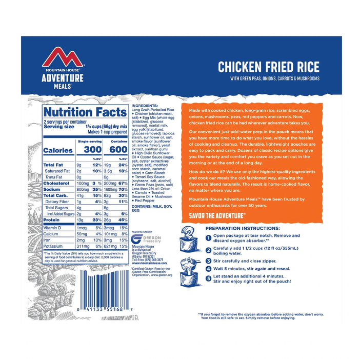 Mountain House Chicken Fried Rice Freeze Dried Meal