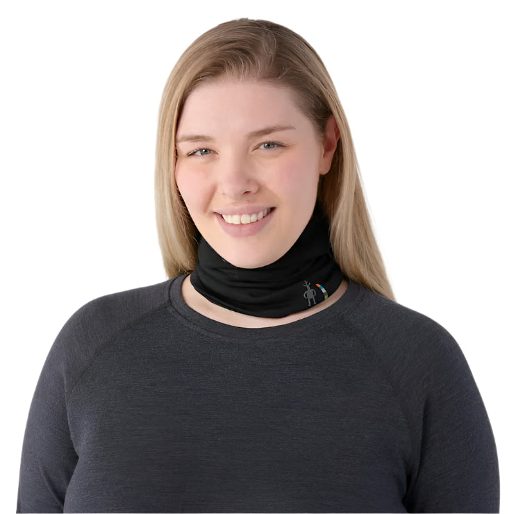 Thermal Merino Reversible Neck Gaiter | Black