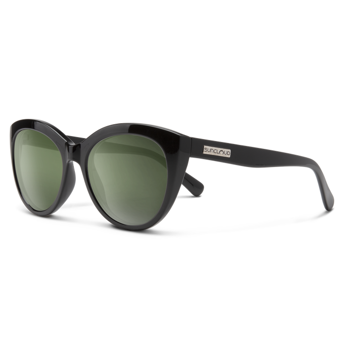 Cityscape Sunglasses | Black with Polarized Gray Green Lenses