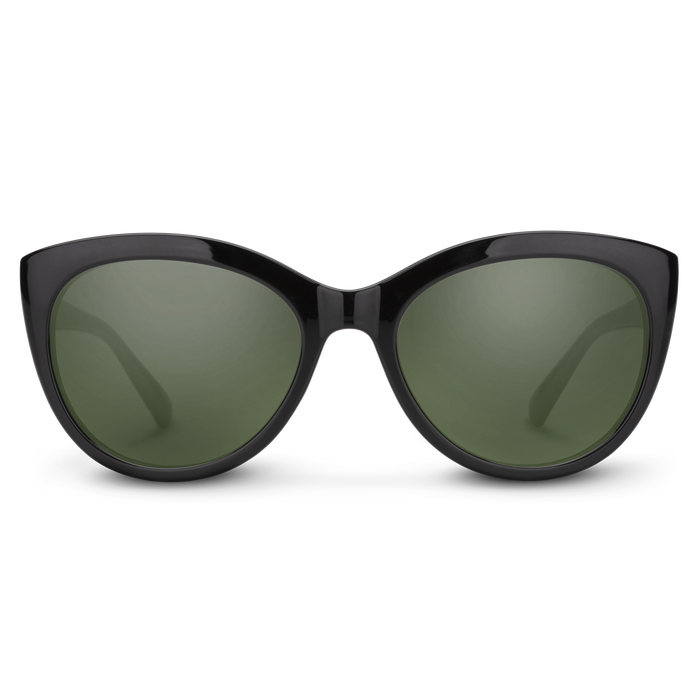 Cityscape Sunglasses | Black with Polarized Gray Green Lenses