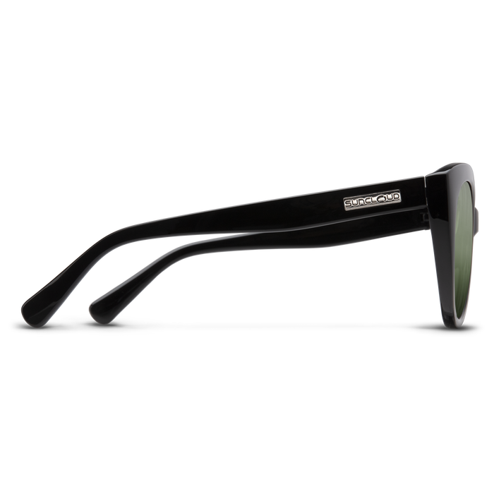 Cityscape Sunglasses | Black with Polarized Gray Green Lenses