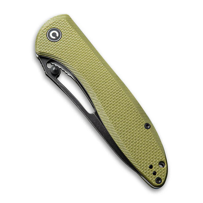 Picaro Thumb Stud & Thumb Hole Knife OD Green G10 Handle