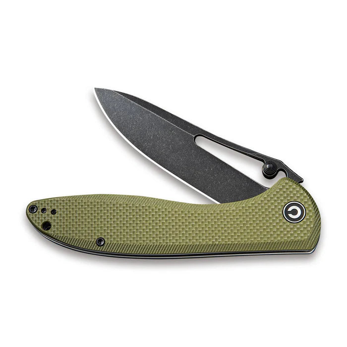Picaro Thumb Stud & Thumb Hole Knife OD Green G10 Handle