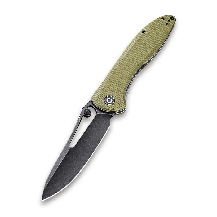 Picaro Thumb Stud & Thumb Hole Knife OD Green G10 Handle