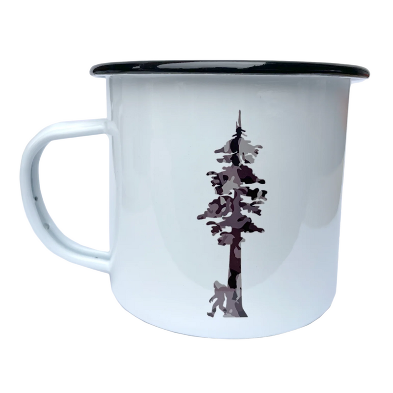 Believe Bigfoot Camo Mug | Black Rimmed