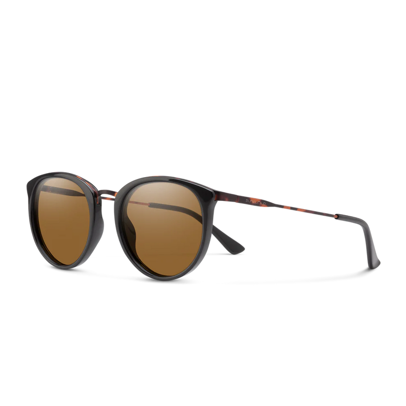 Dana Sunglasses | Black Metal Tortoise with Polarized Brown Lenses