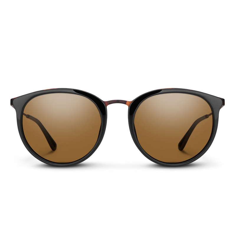 Dana Sunglasses | Black Metal Tortoise with Polarized Brown Lenses