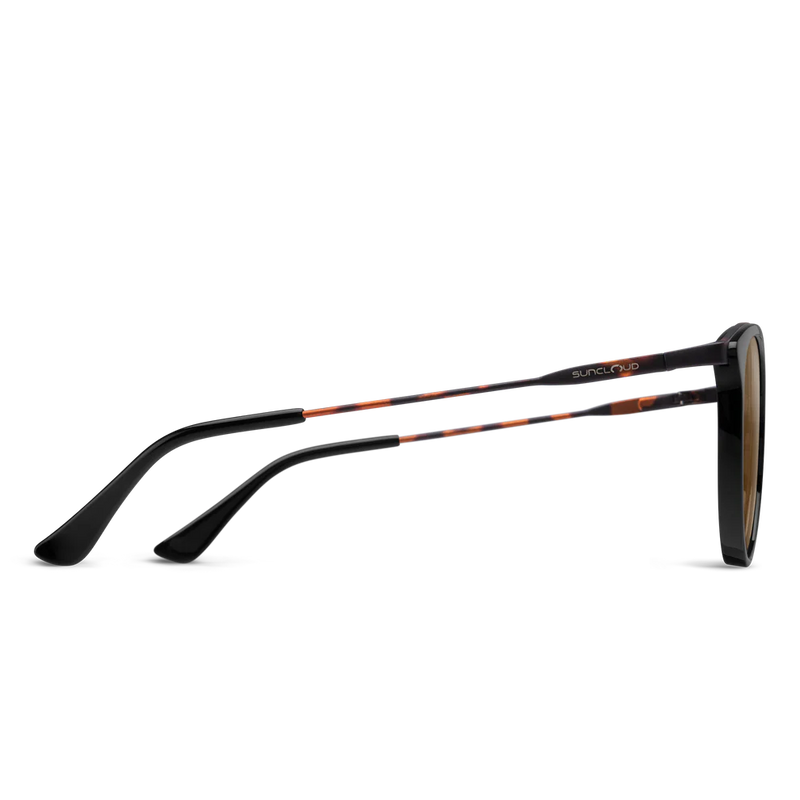Dana Sunglasses | Black Metal Tortoise with Polarized Brown Lenses