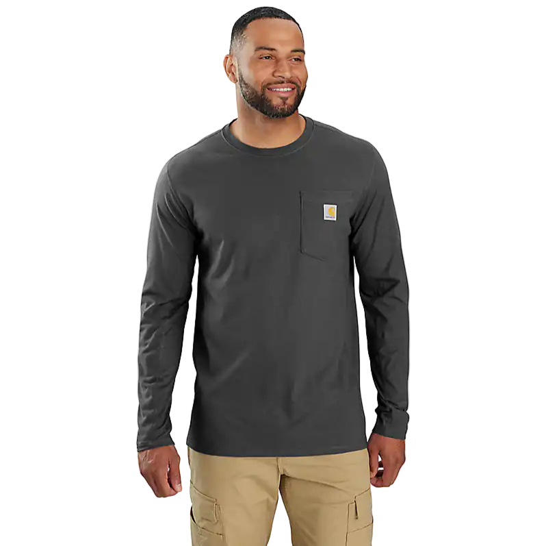 Men's Long Sleeve Force Pocket Tee | Carbon