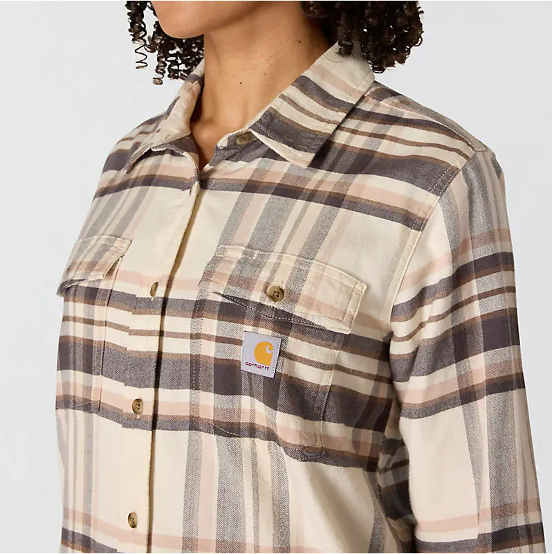 Women's TENCEL™ Fiber Series Relaxed Fit Plaid Shirt | Chalk